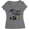 coffee cat Women's Triblend Scoop T-shirt