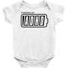 powered by adhd Baby Onesie