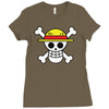 one piece skull Ladies Fitted T-Shirt