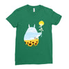 totoro sunflower Ladies Fitted T-Shirt