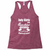 July Girls Are Sunshine Mixed With A Little Hurricane Racerback Tank