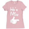 he's mine she's mine Ladies Fitted T-Shirt