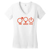 man woman geek Women's V-Neck T-Shirt