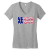 american freedom flag Women's V-Neck T-Shirt