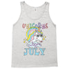 unicorns are born in july cute unicorn Tank Top