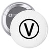 vegan symbol Pin-back button