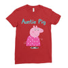 peppa pig auntie pig Ladies Fitted T-Shirt