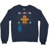 cookie monster gingerbread man ugly christmas sweater Crewneck Sweatshirt