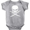biker pirate skull bones swords Baby Onesie