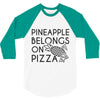 pineapple pizza 3/4 Sleeve Shirt