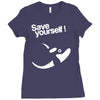 save yourself Ladies Fitted T-Shirt