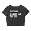 everything Crop Top