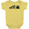evolution of drummer Baby Onesie