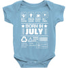 Born In July Baby Onesie