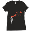 banksy headshot butterfly Ladies Fitted T-Shirt