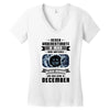 Never Underestimate A Man Who Watches Black Mirror And Was Born in Women's V-Neck T-Shirt