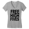 free high fives t shirt x large funny humor geek awesome highfive cool Women's V-Neck T-Shirt