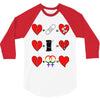 ls lesbian full heart 3/4 Sleeve Shirt