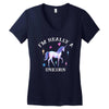 i'm really a unicorn Women's V-Neck T-Shirt