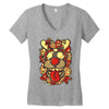 deer and monster Women's V-Neck T-Shirt