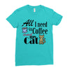 coffee cat Ladies Fitted T-Shirt