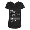 she wants the d black Maternity Scoop Neck T-shirt