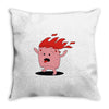 marshmallow prend feu Throw Pillow