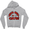 real men love cats (3) Zipper Hoodie