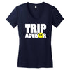 funny trip advisor Women's V-Neck T-Shirt