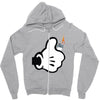 main de mickey Zipper Hoodie