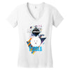 who loves poodle Women's V-Neck T-Shirt