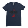 jet chemtrails red &amp; grey logo Ladies Fitted T-Shirt