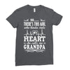 There's This Girl Who Kinda Stole My Heart Grandpa Ladies Fitted T-Shirt