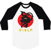 love ninja monkey banana 3/4 Sleeve Shirt