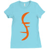 helix of heroes funny retro sci fi superhero symbol cool logo Ladies Fitted T-Shirt
