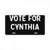 vote for cynthia License Plate