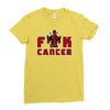 deadpool fuck cancer Ladies Fitted T-Shirt