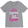 Celebrating With the 3rd Birthday Queen V-Neck Tee