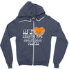 my heart basketball Zipper Hoodie
