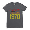 awesome since november 1970 Ladies Fitted T-Shirt