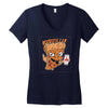 pizzaa monster Women's V-Neck T-Shirt