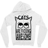 cats are fucking awesome Zipper Hoodie