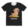 yoga pug exhale All Over Women's T-shirt