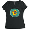 angry goldfish cartoon Women's Triblend Scoop T-shirt