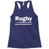 rugby a hooligans game Racerback Tank