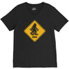 big foot xing big foot crossing sasquatch V-Neck Tee