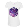 d20 galaxy Maternity Scoop Neck T-shirt