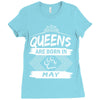 Queens Are Born In May Ladies Fitted T-Shirt
