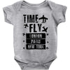 TIME TO FLY TO LONDON PARIS NEW YORK Baby Onesie