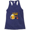 save water drink beer Racerback Tank